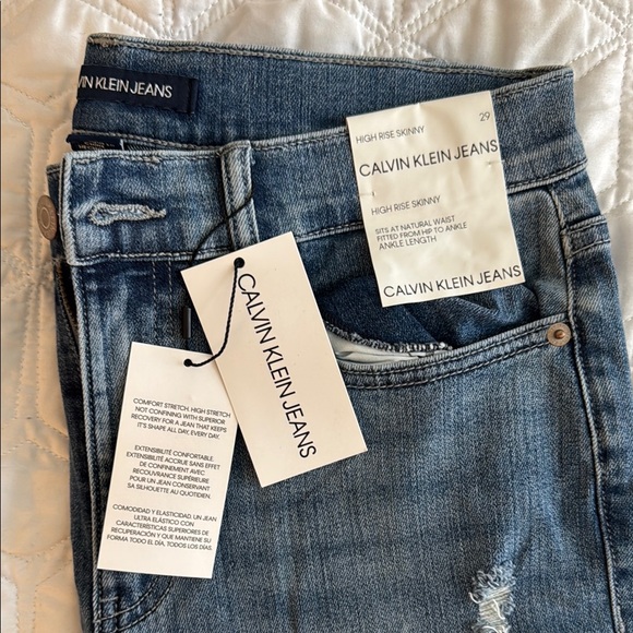 Calvin Klein High Rise Skinny Jeans - Picture 2 of 5
